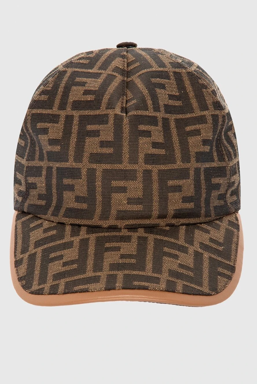 Fendi мужские кепка из хлопка и полиэстера коричневая мужская купить с ценами и фото 170186 - фото 1