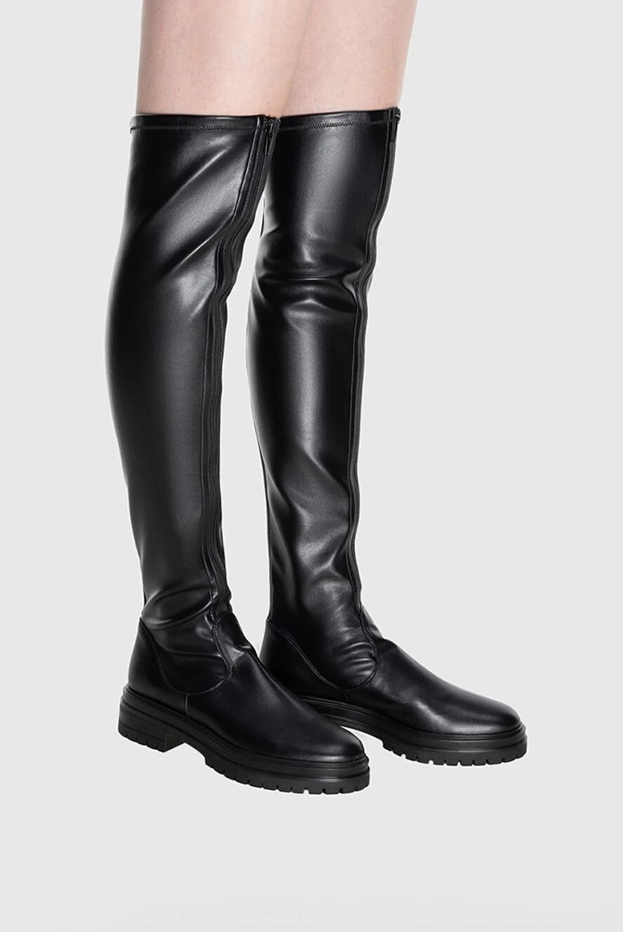 Gianvito Rossi жіночі чоботи зі шкіри чорні жіночі купити фото з цінами 170201