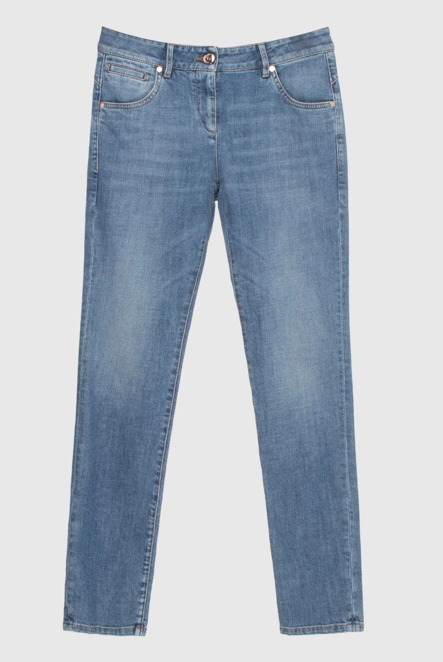 Brunello Cucinelli джинси світло-блакитні з легкими потертостями жіночі 170255 - фото 1