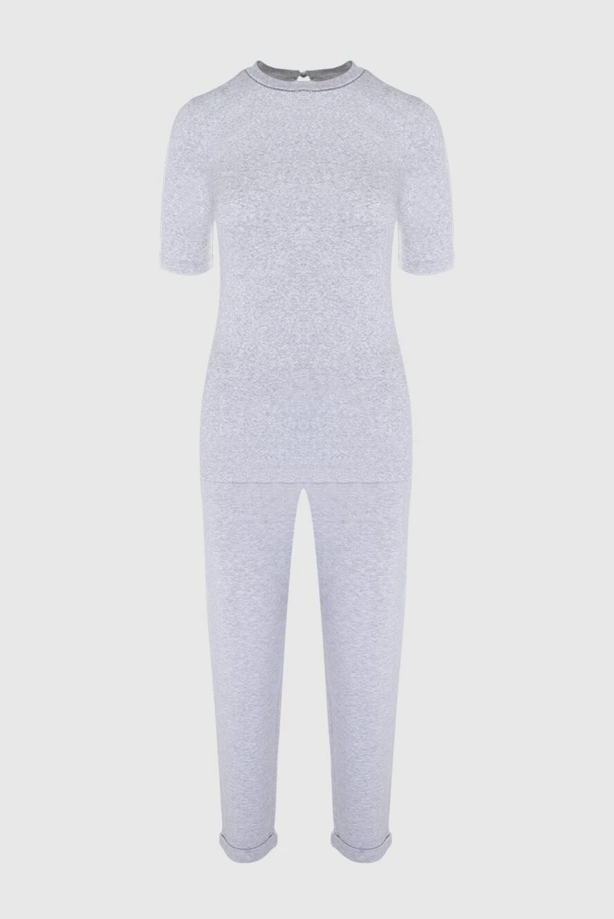 Brunello Cucinelli walking suit made of cotton and elastane gray for women 170279 - photo 1