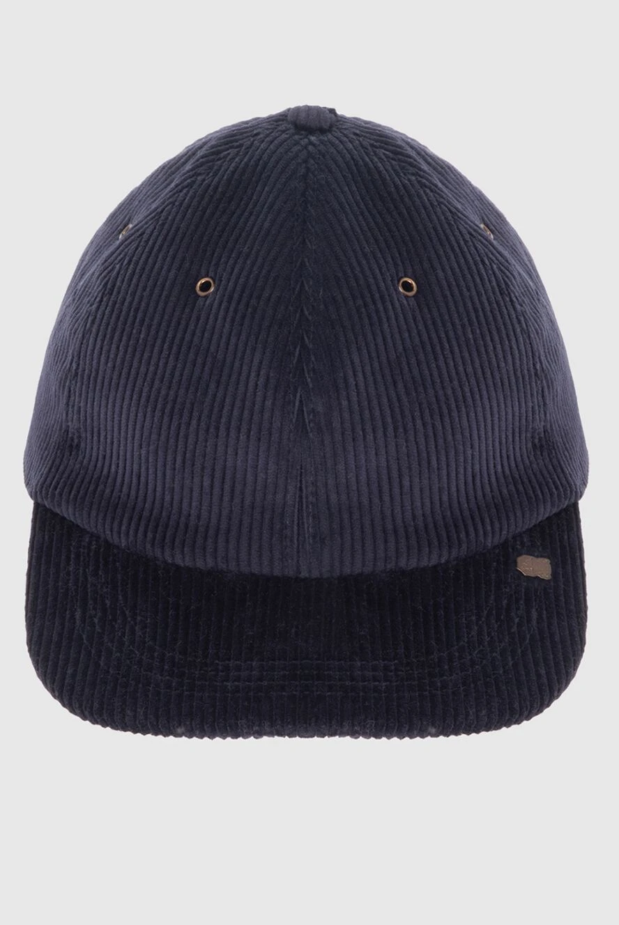 Brunello Cucinelli кепка из хлопка синяя мужская 170284 - фото 1