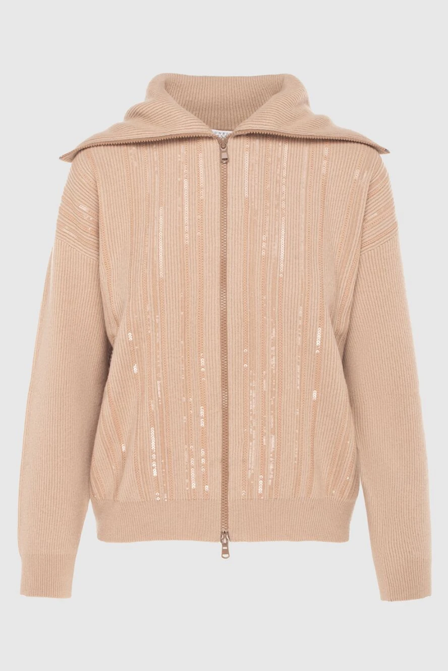 Brunello Cucinelli cashmere cardigan with decorative glitter and zipper 170311 - photo 1