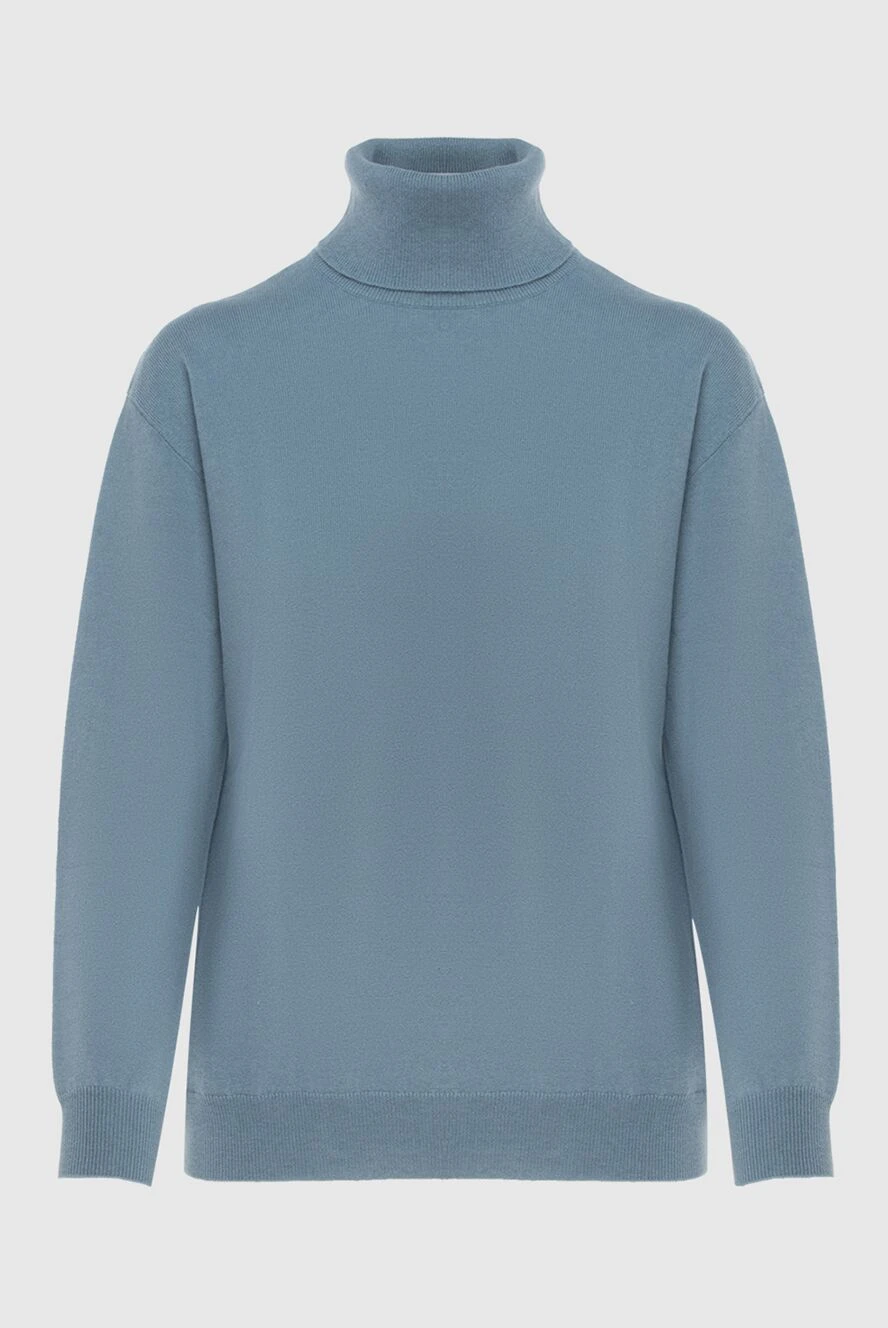 Brunello Cucinelli гольф из кашемира голубой женский 170318 - фото 1