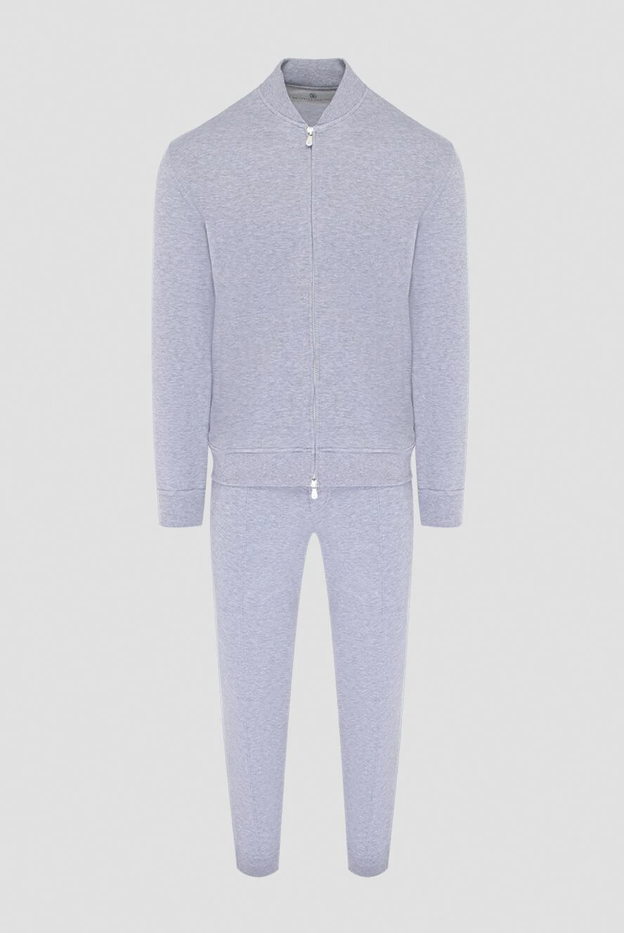 Brunello Cucinelli светло серый спортивный костюм из мягкого трикотажа 170323 - фото 1