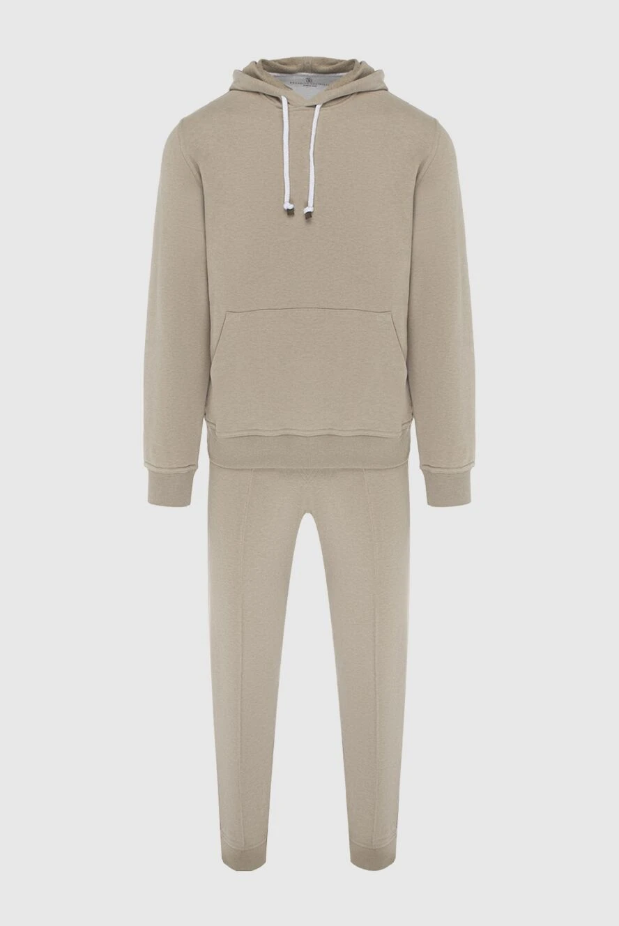Brunello Cucinelli костюм з капюшоном та кишенею кенгуру у бежевому відтінку 170324 - фото 1