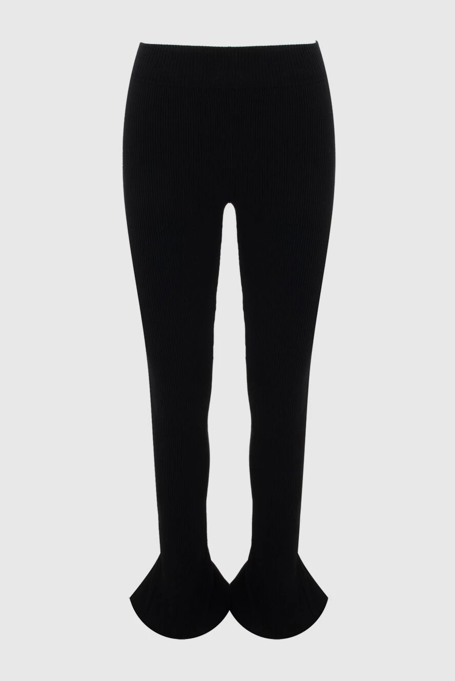 Ermanno Scervino женские брюки из вискозы и полиэстера черные женские купить с ценами и фото 170397 - фото 1
