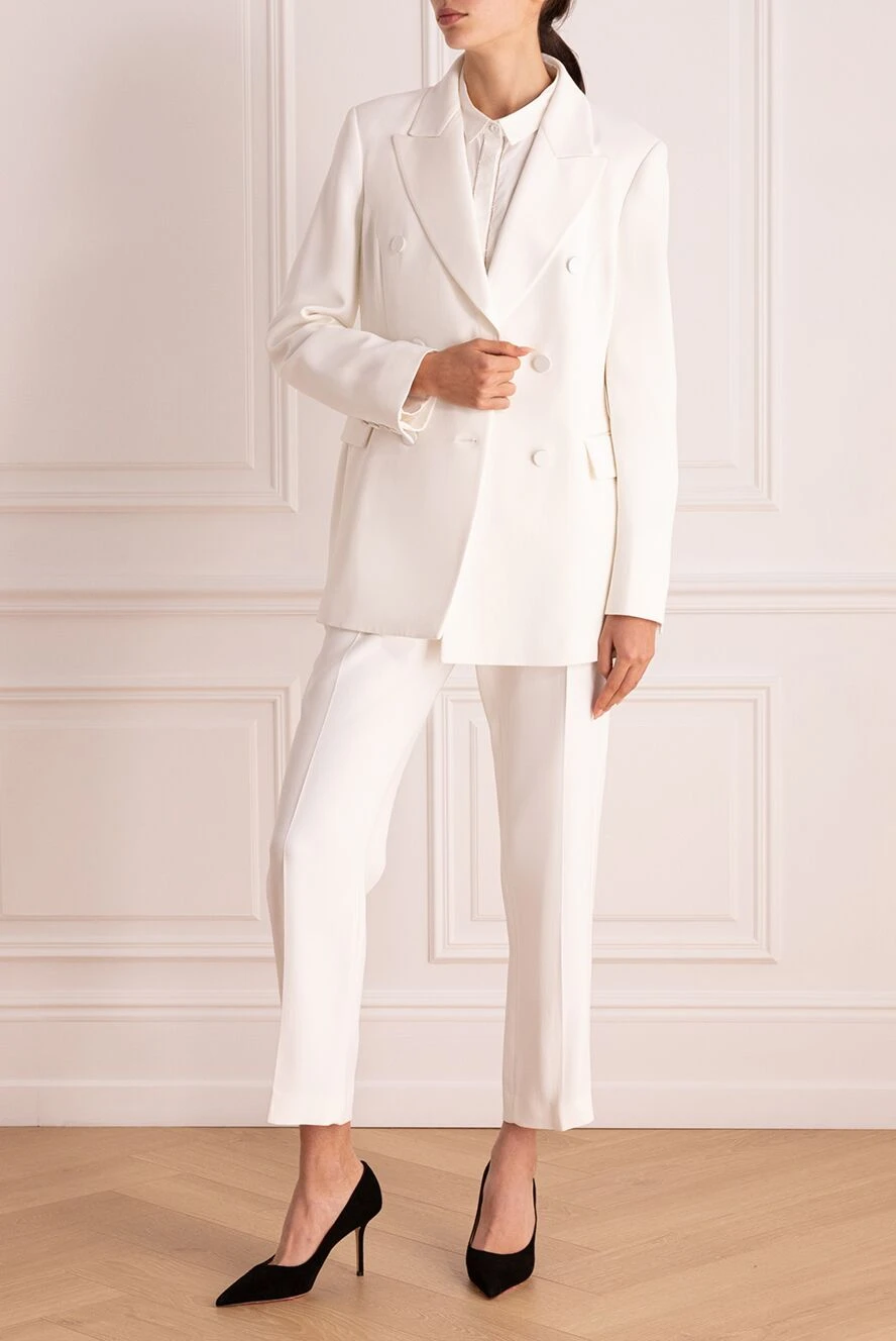 Ermanno Scervino жіночі брючний костюм з ацетату і віскози білий жіночий купити фото з цінами 170408 - фото 2