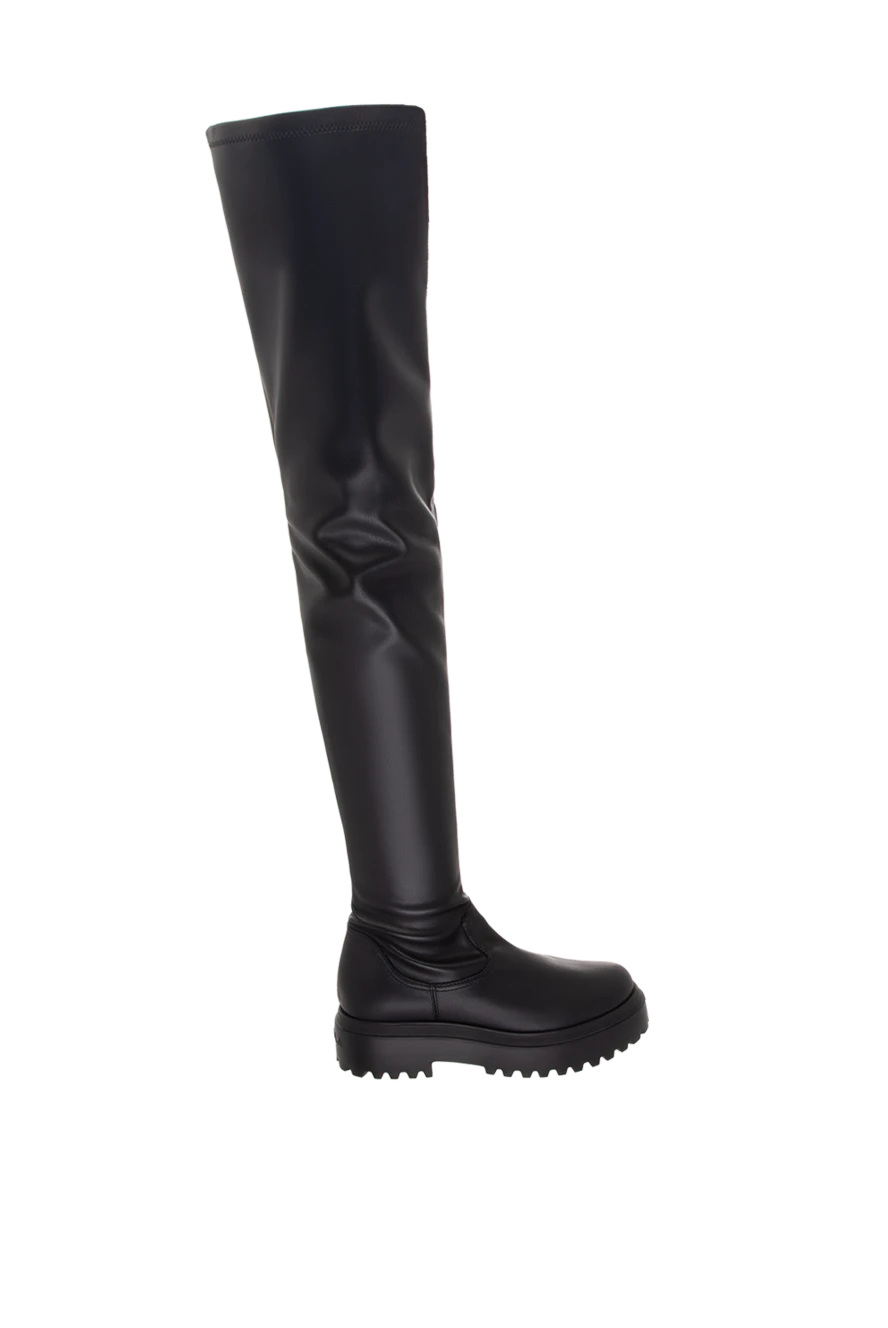 Le Silla женские ботфорты из кожи черные женские купить с ценами и фото 170458 - фото 1