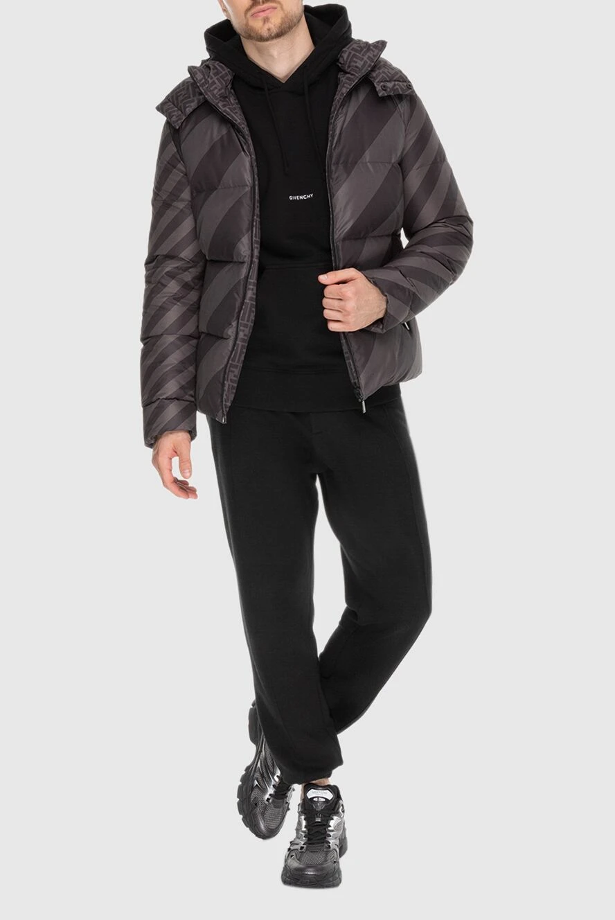 Fendi man men's down jacket made of polyester gray buy with prices and photos 170557