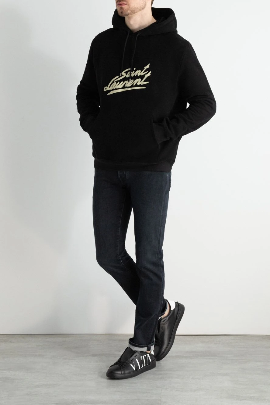 Saint Laurent man men's cotton hoodie black buy with prices and photos 170580 - photo 2