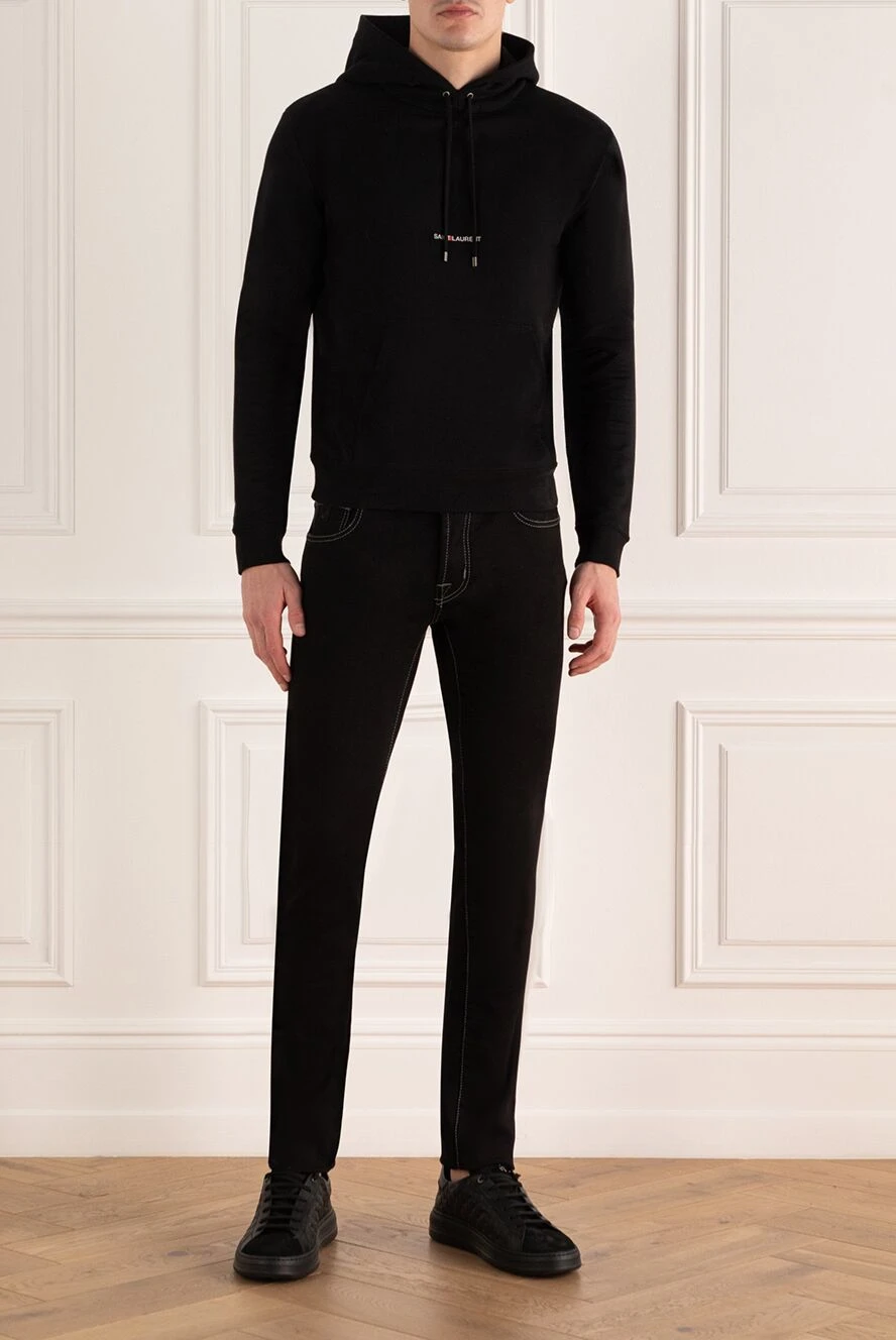 Saint Laurent man men's cotton hoodie black buy with prices and photos 170586 - photo 2