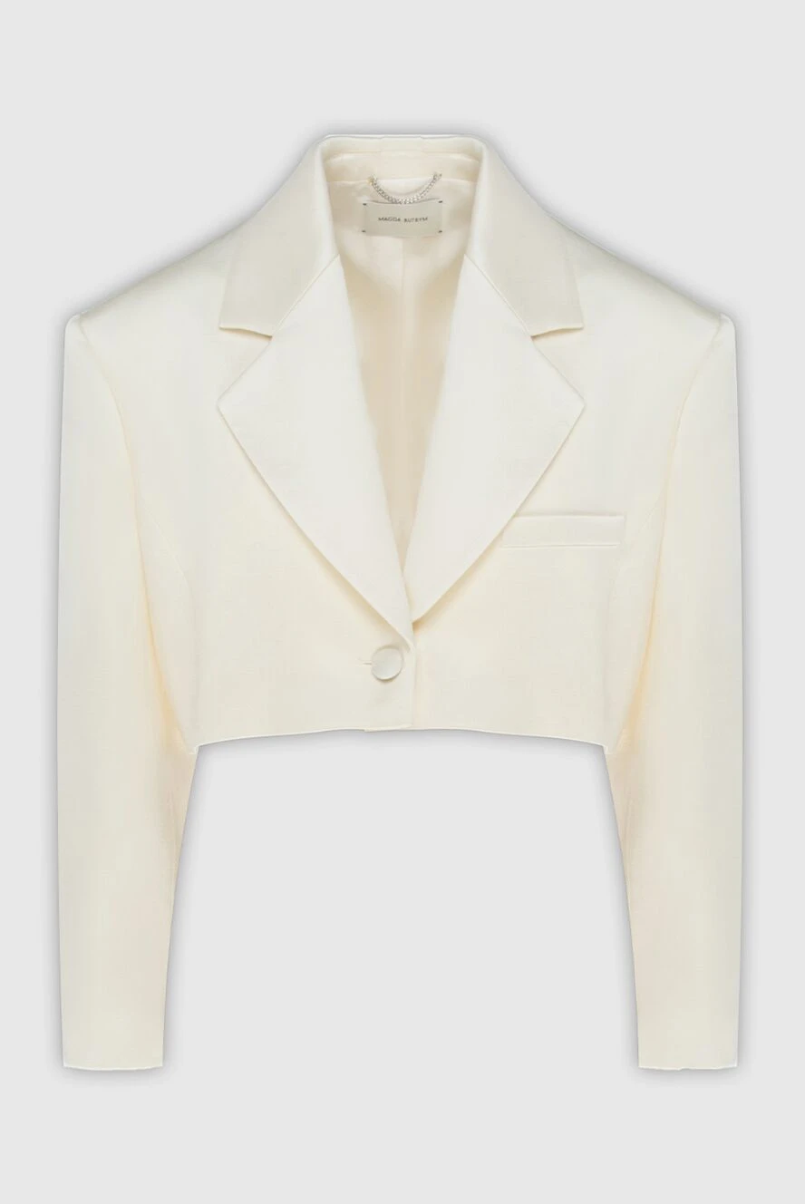 Women's white silk and wool jacket