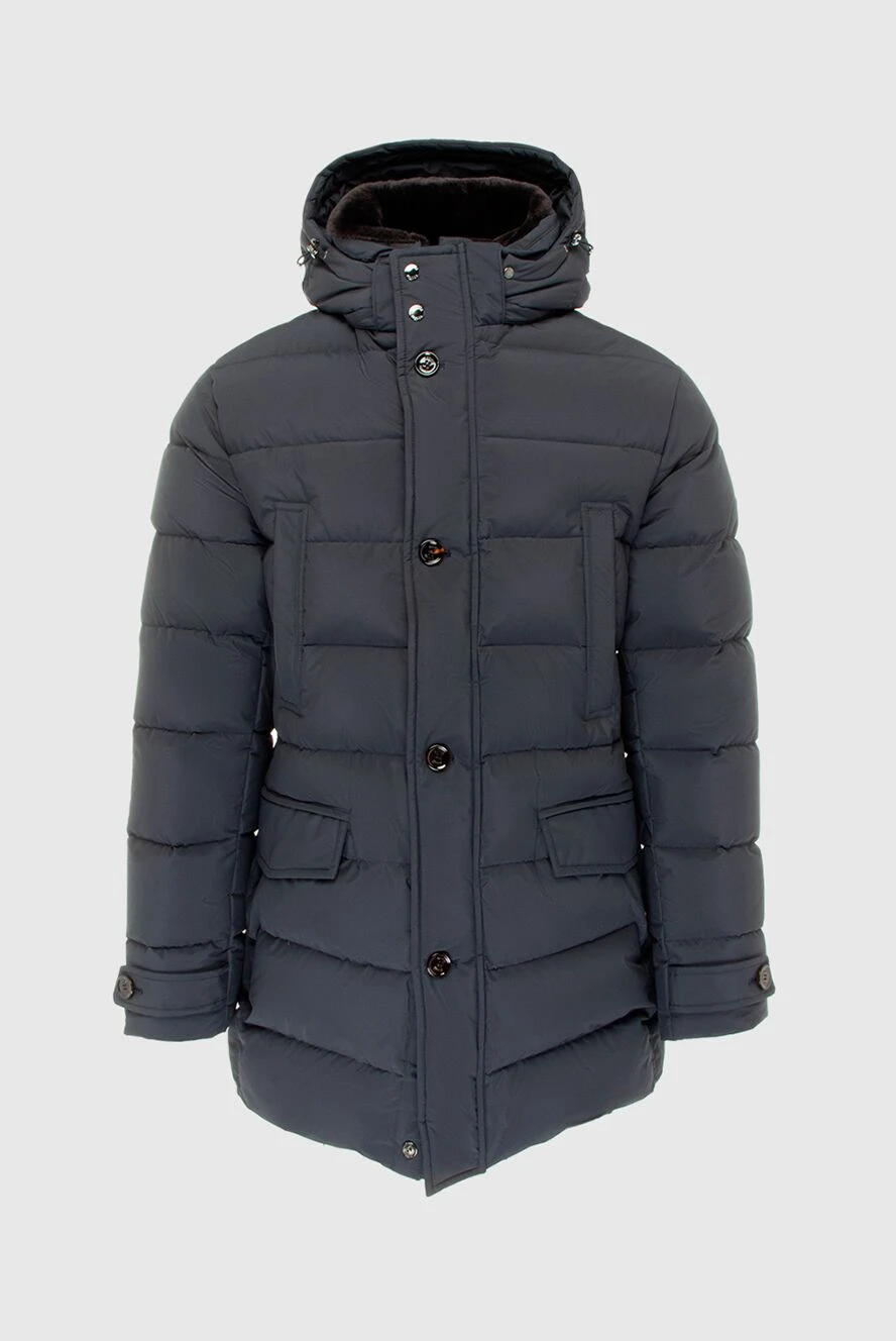 Moorer man men's down jacket made of polyester blue buy with prices and photos 170900 - photo 1