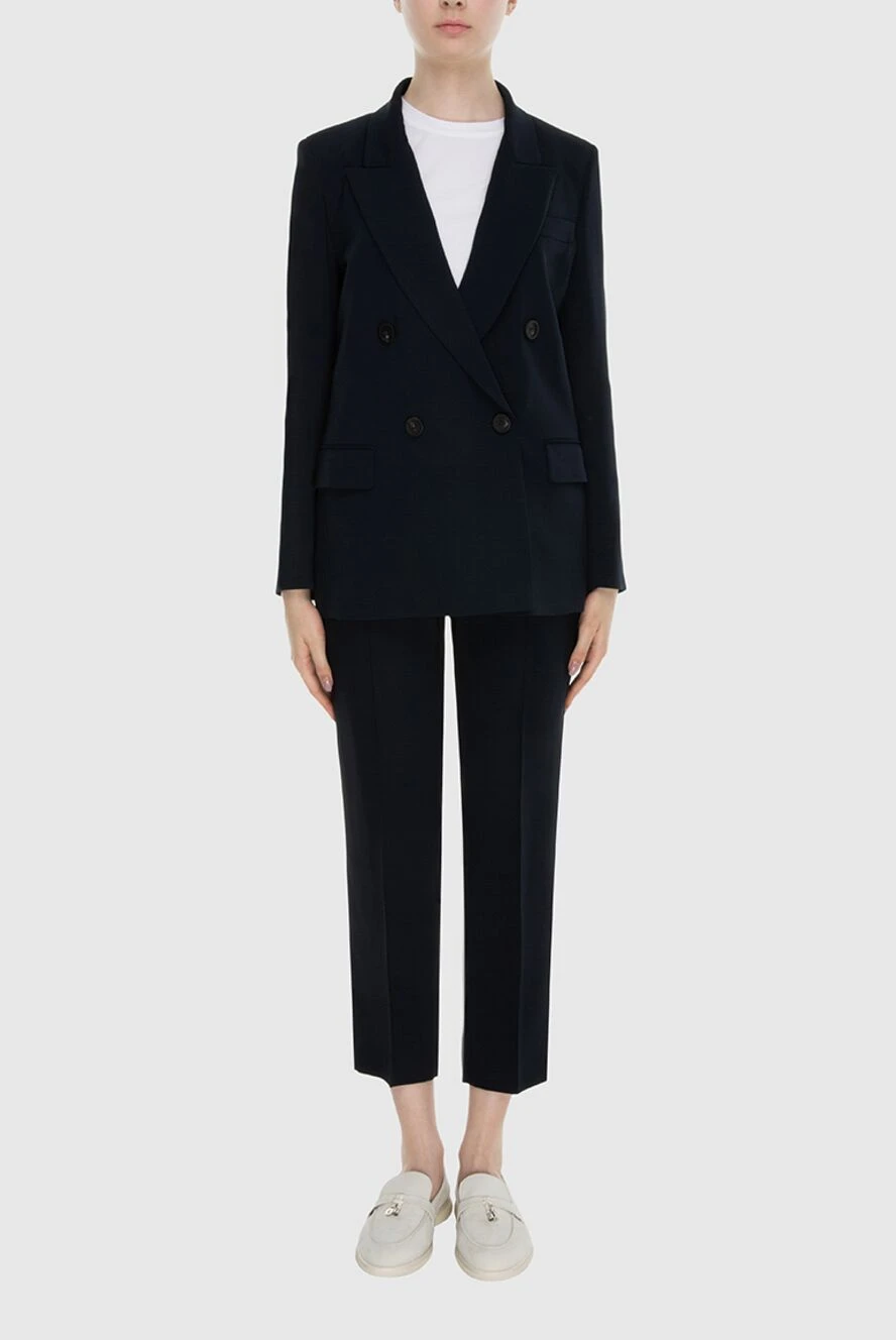 Peserico woman blue women's trouser suit made of viscose and elastane buy with prices and photos 170951 - photo 2