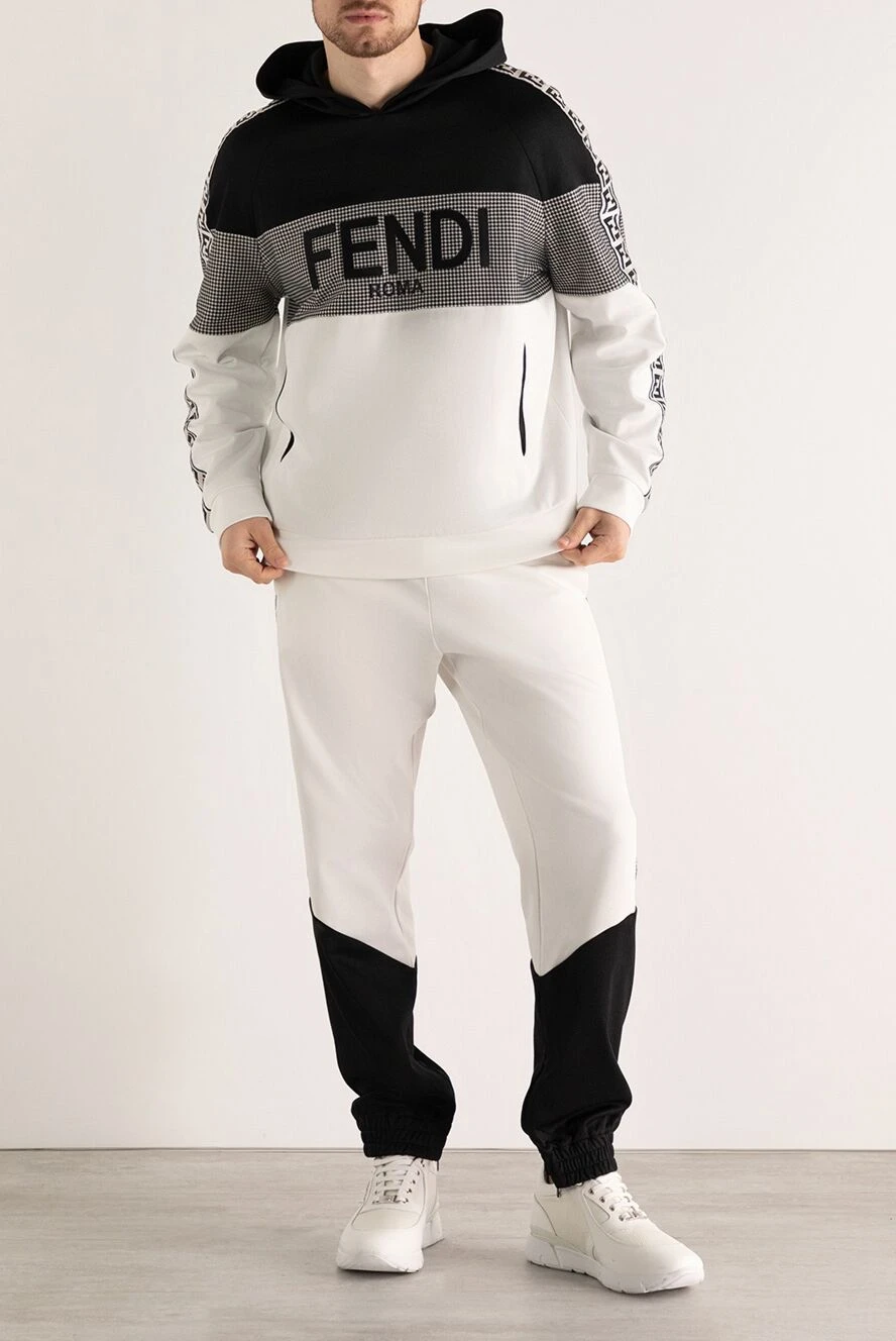 Fendi man men's sports suit made of cotton and polyester, white buy with prices and photos 171084 - photo 2
