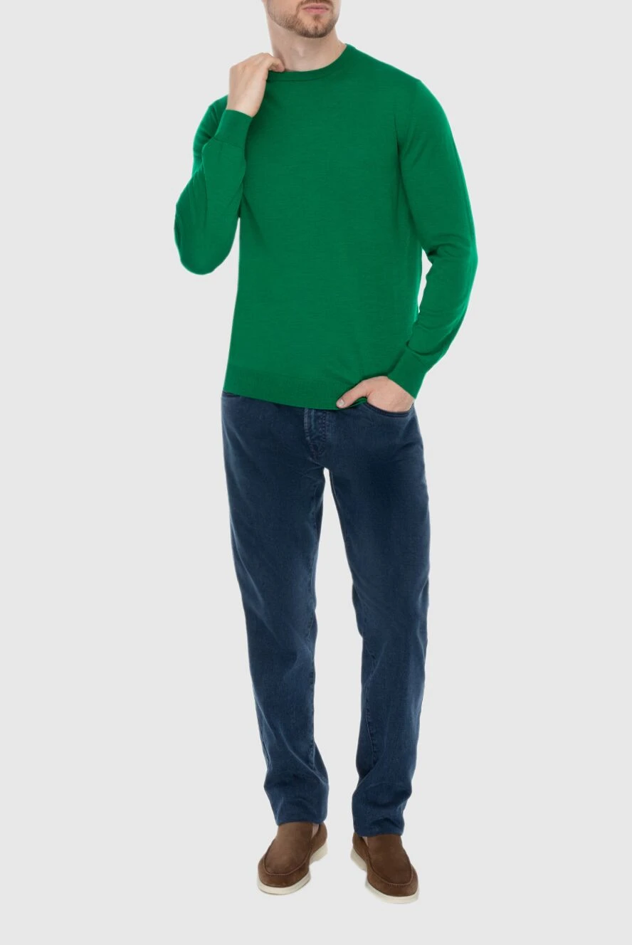 Cesare di Napoli man wool jumper green for men buy with prices and photos 171229