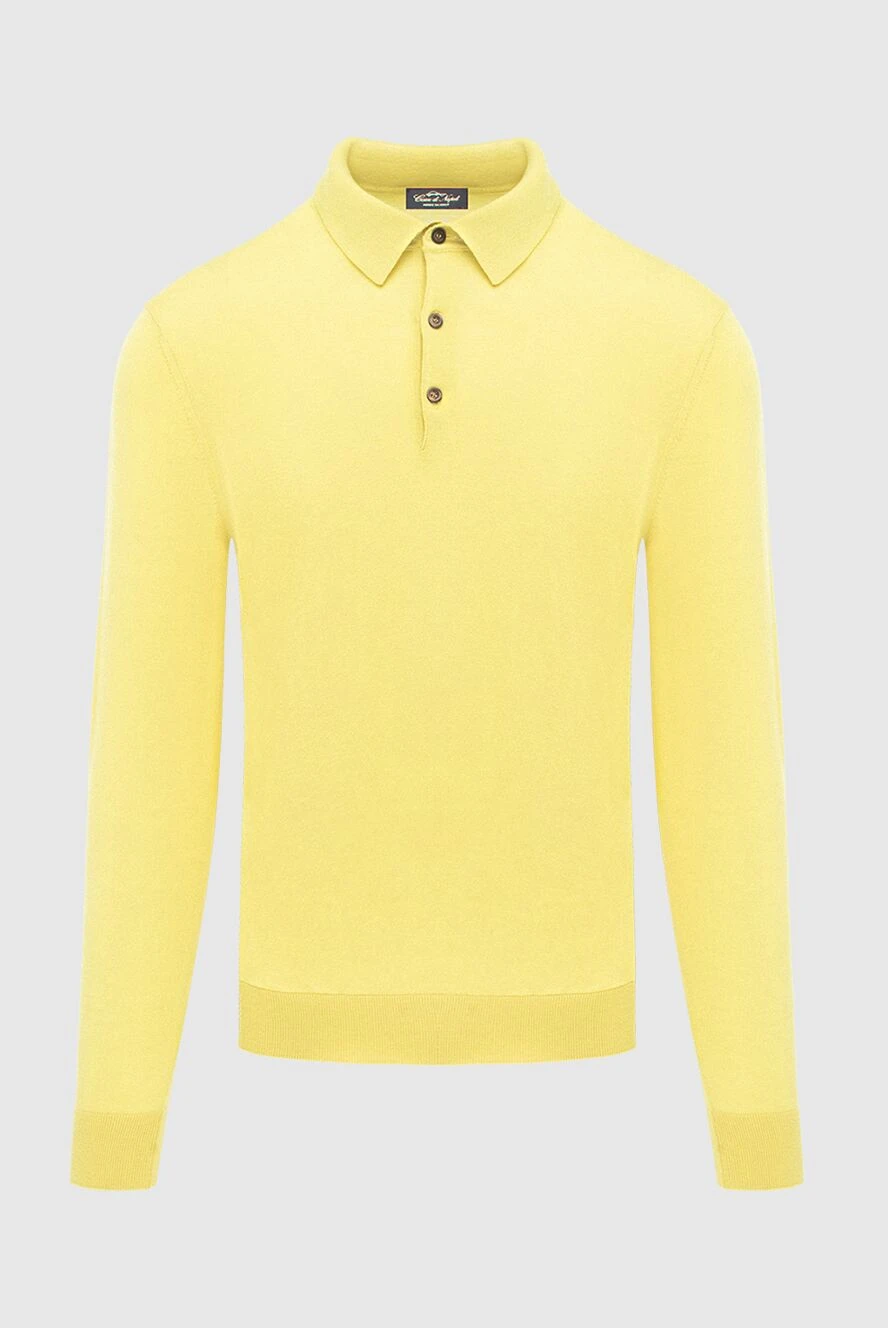Cesare di Napoli man wool long sleeve polo yellow for men buy with prices and photos 171232