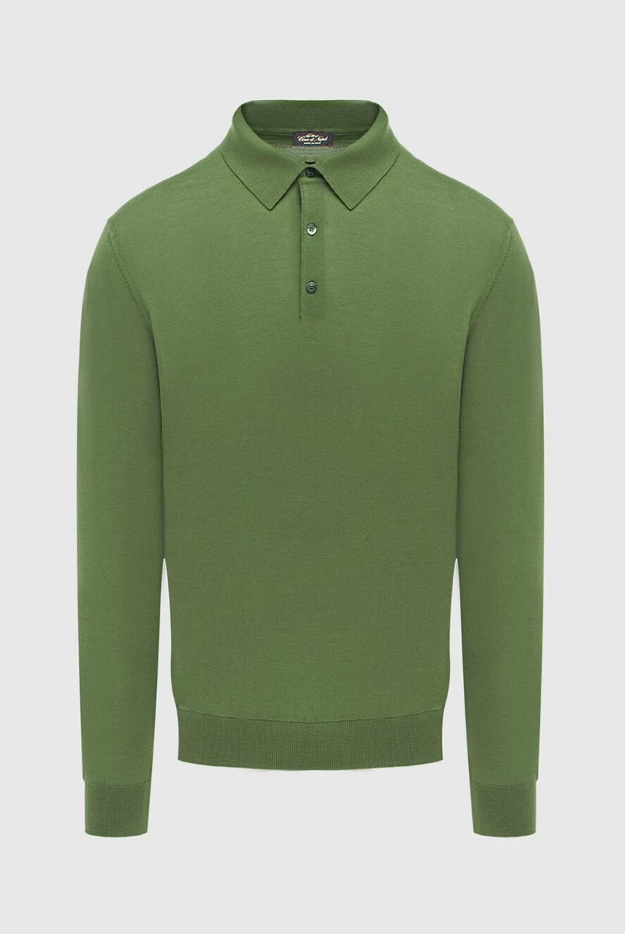 Cesare di Napoli man wool long sleeve polo green for men buy with prices and photos 171238