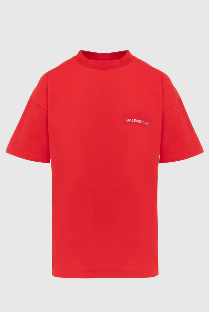 Balenciaga женские футболка из хлопка красная женская купить с ценами и фото 171405 - фото 1
