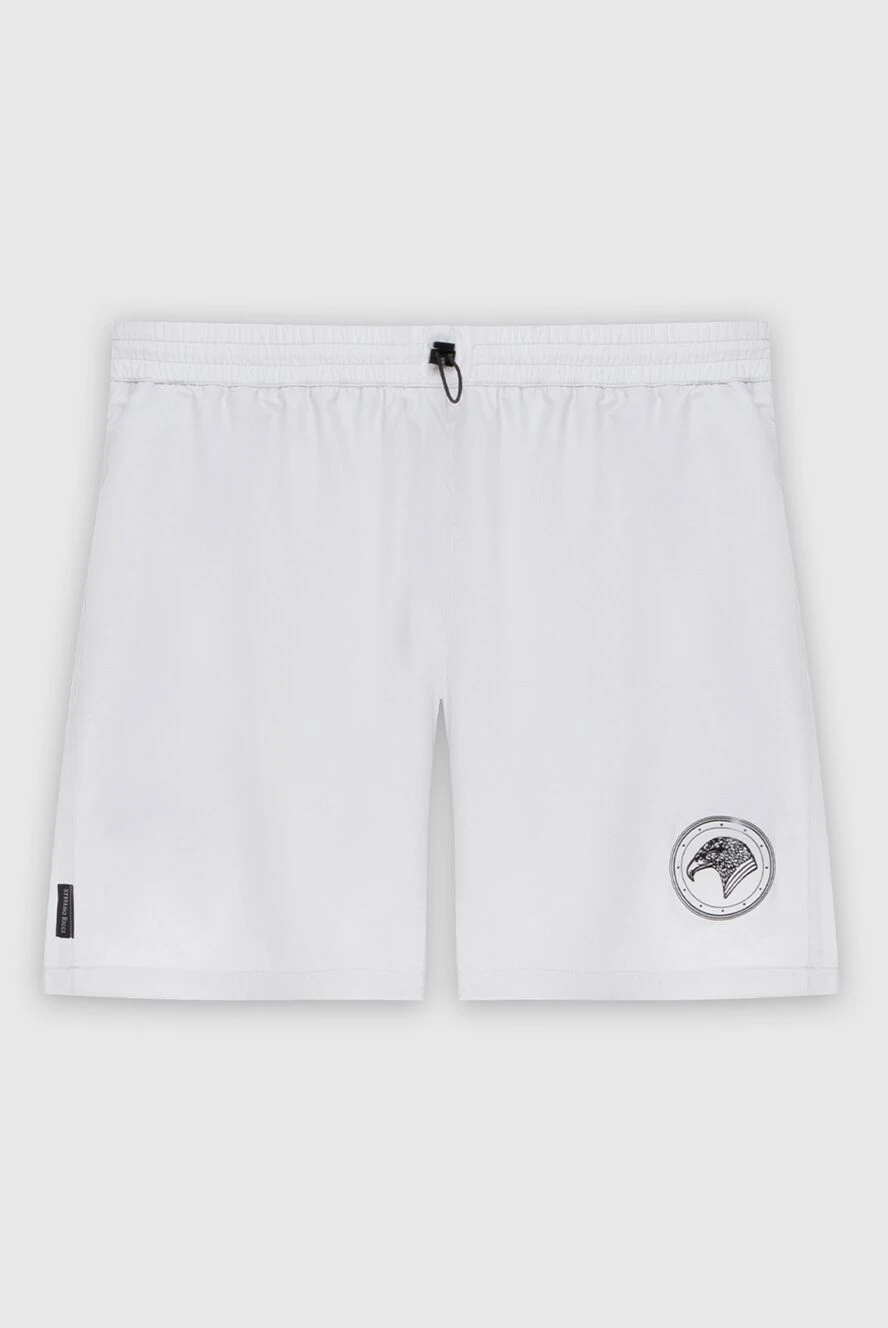 Stefano Ricci шорты пляжные из полиэстера белые мужские 171477 - фото 1