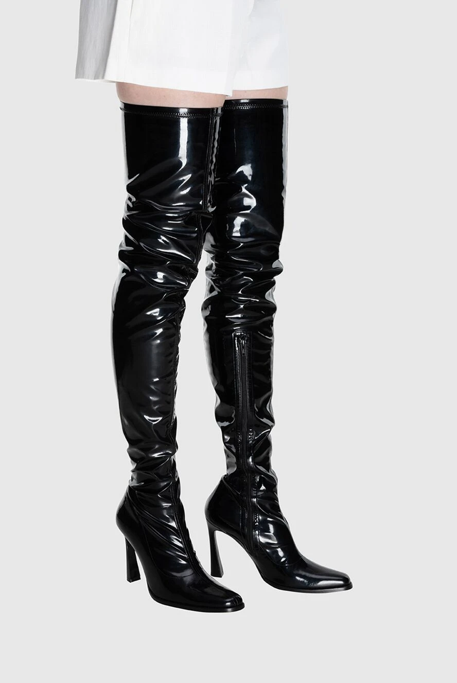 Magda Butrym женские ботфорты из кожи черные женские купить с ценами и фото 171601