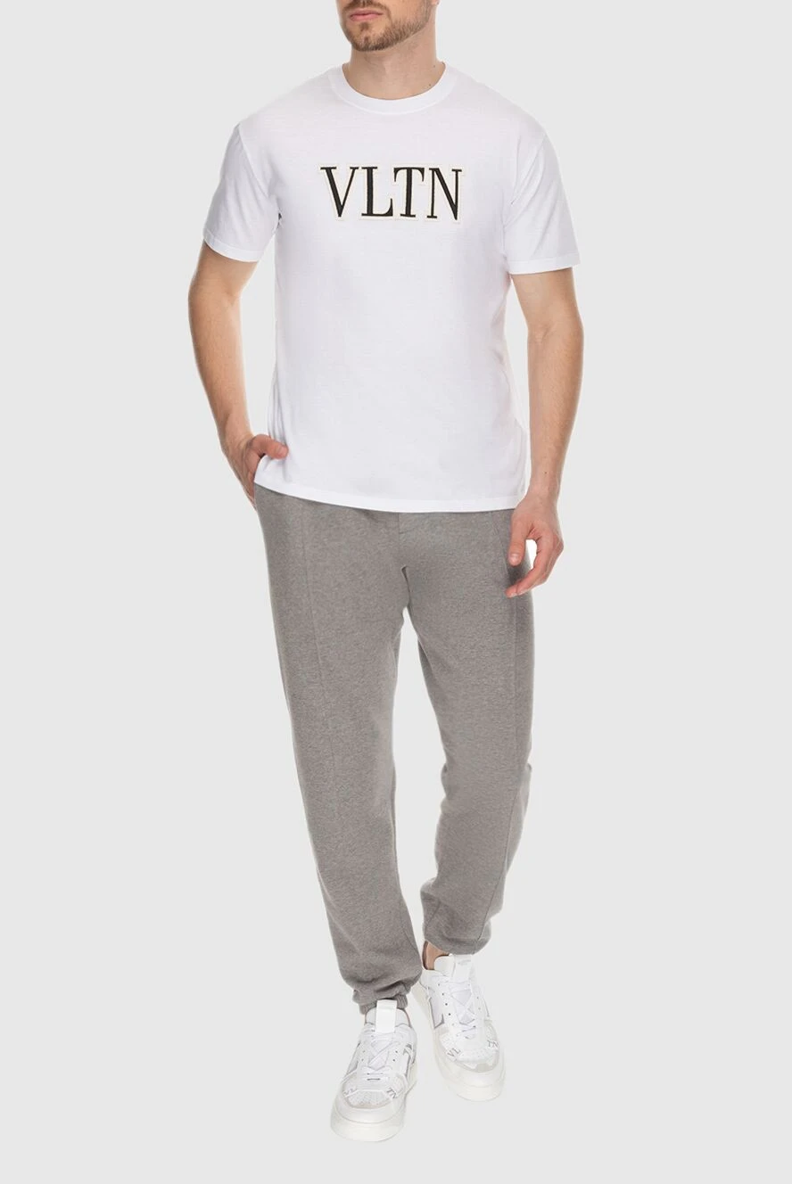 Valentino мужские футболка из хлопка белая мужская купить с ценами и фото 171648