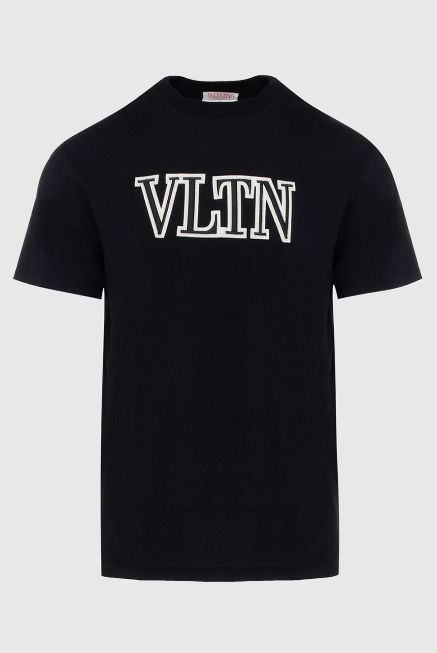Valentino мужские футболка из хлопка черная мужская купить с ценами и фото 171649 - фото 1