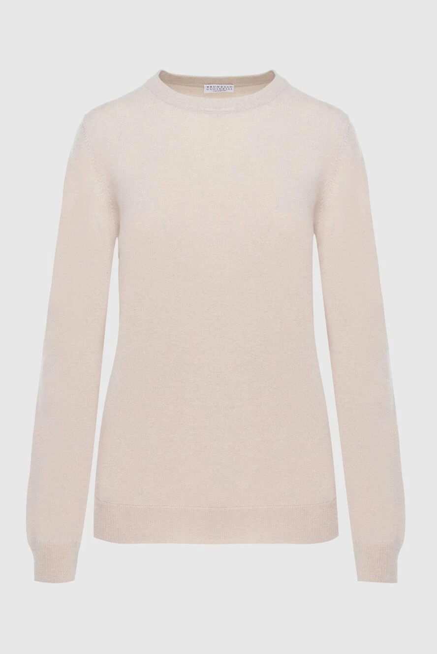 Brunello Cucinelli beige cashmere jumper with a soft fit 171706 - photo 1