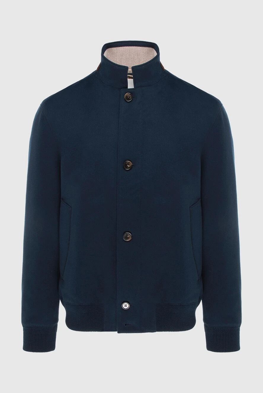 Blue cashmere jacket for men