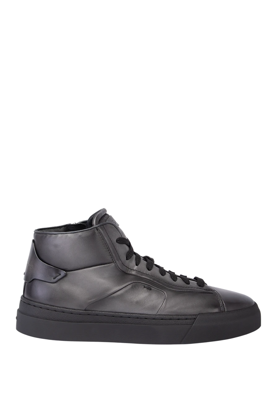 Santoni gray leather sneakers for men 171777 - photo 1