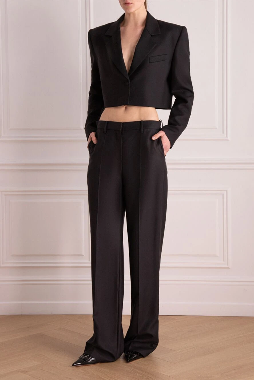 Magda Butrym жіночі брючний костюм з шовку чорний жіночий купити фото з цінами 171905 - фото 2