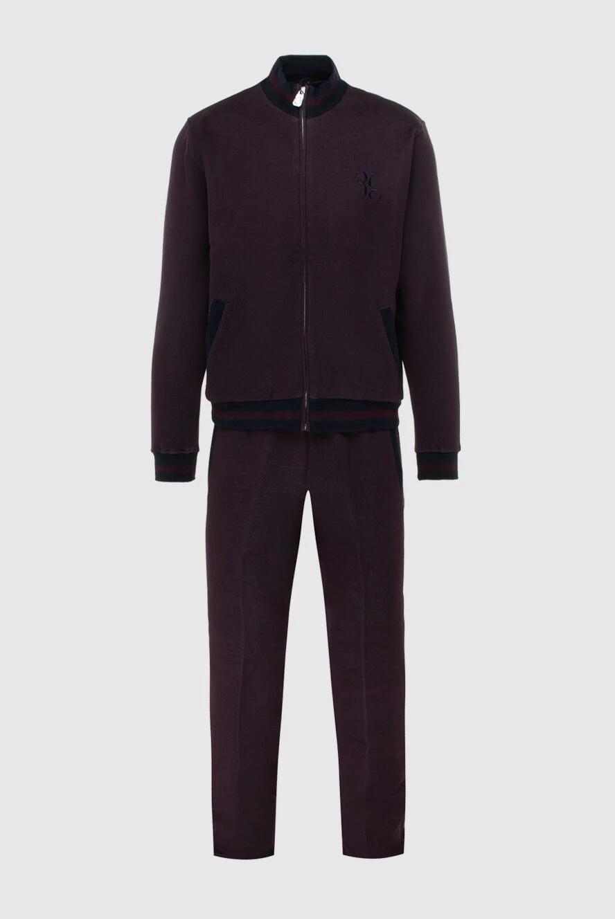 Billionaire man men's sports suit made of silk and cotton, burgundy buy with prices and photos 171951