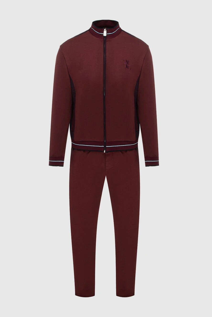 Billionaire man men's sports suit made of silk and cotton, burgundy buy with prices and photos 171954