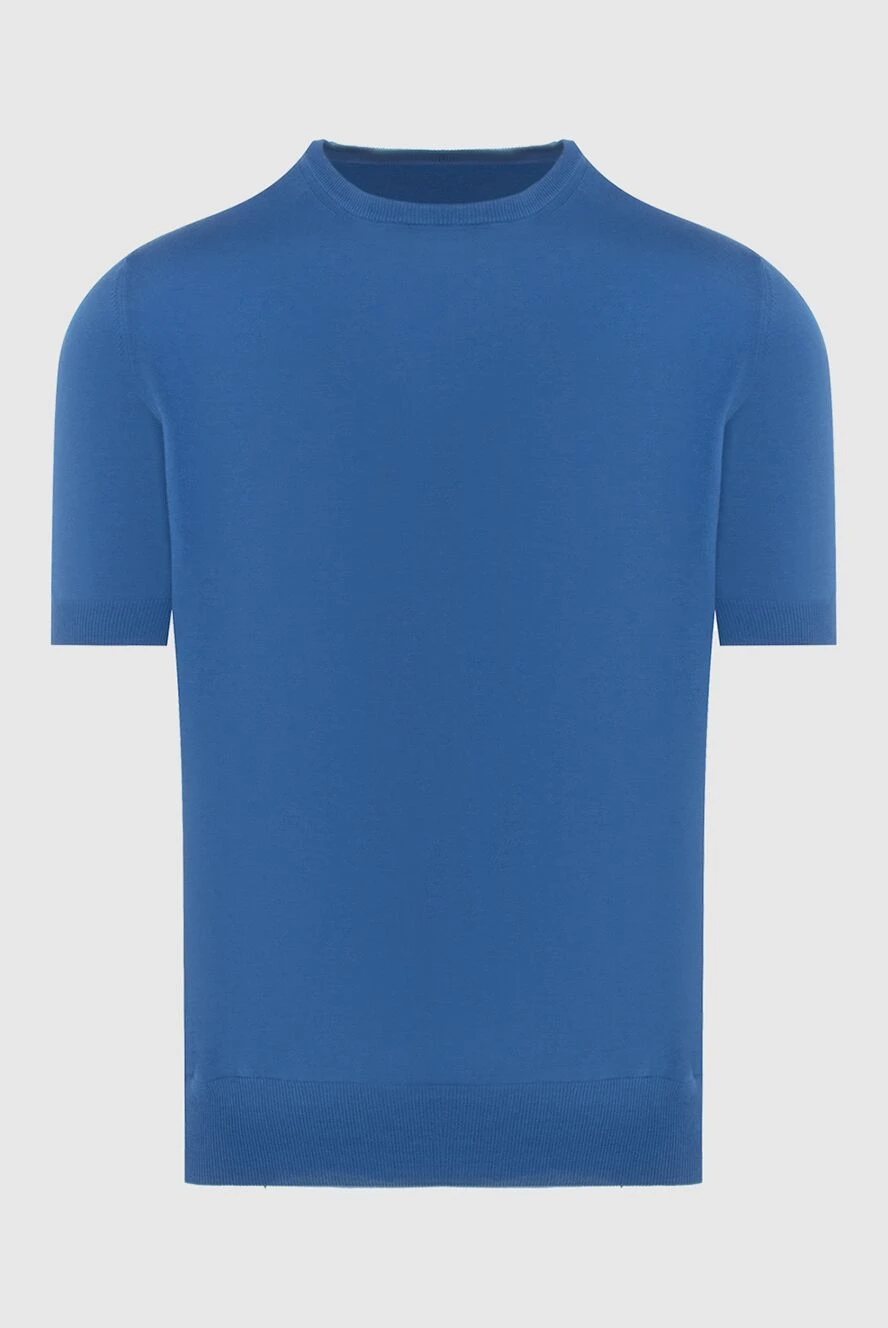 Gran Sasso men's blue knitted jumper with short sleeves (markdown) 196525 - photo 1