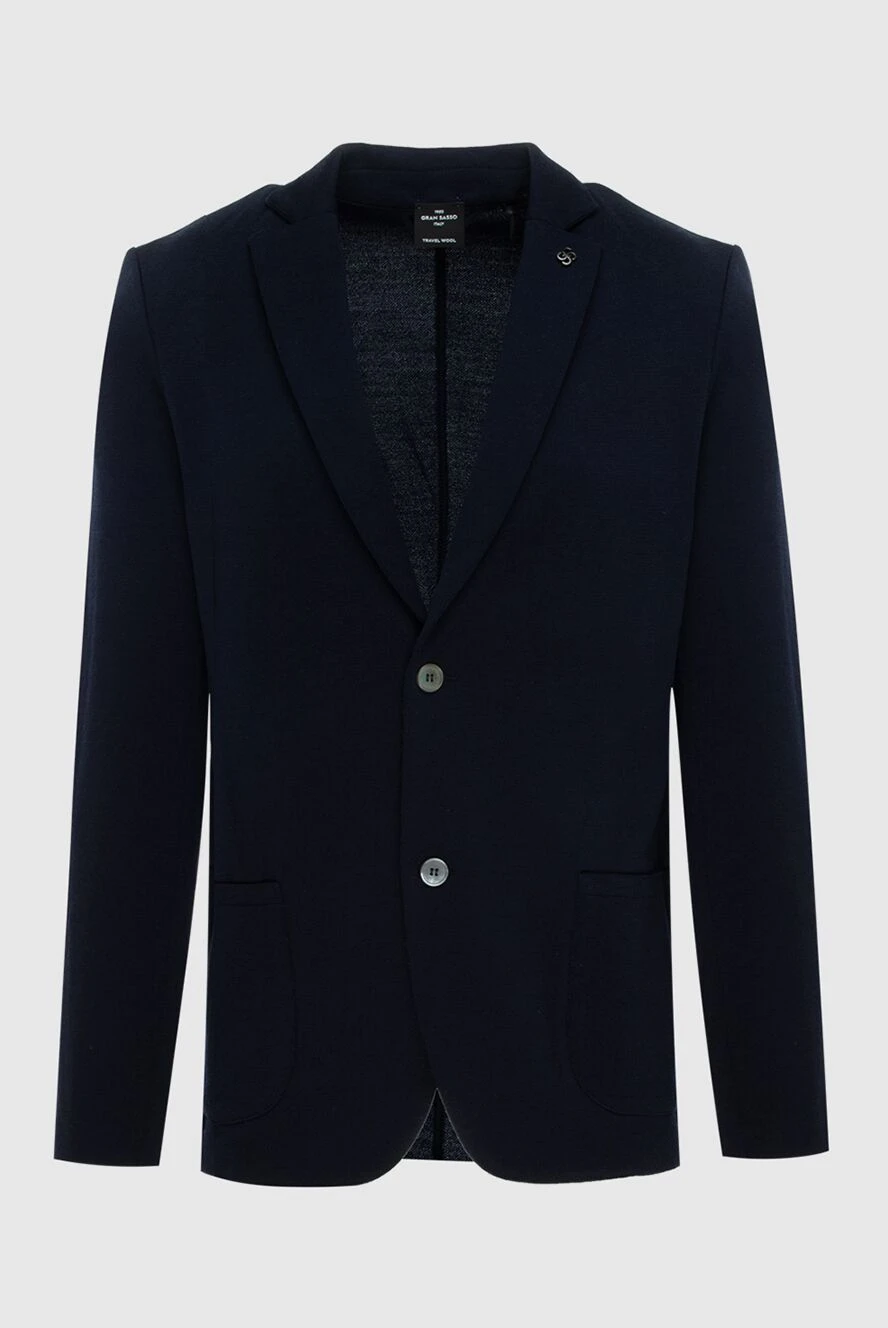 Gran Sasso мужские пиджак шерстяной синий мужской купить с ценами и фото 172102