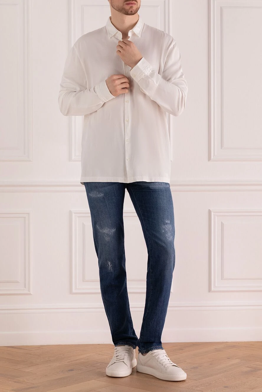 Gran Sasso мужские сорочка с длинными рукавами casual белая мужская купить с ценами и фото 172108