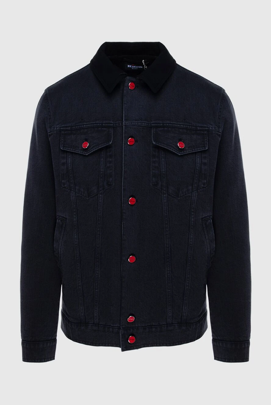 Kiton denim jacket made of cotton and elastane black for men 172154 - photo 1