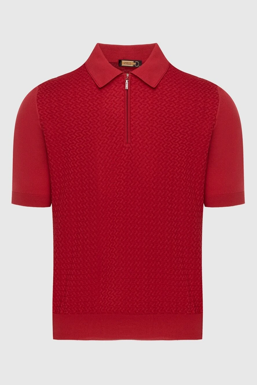 Zilli man cotton and silk polo red for men buy with prices and photos 172266 - photo 1