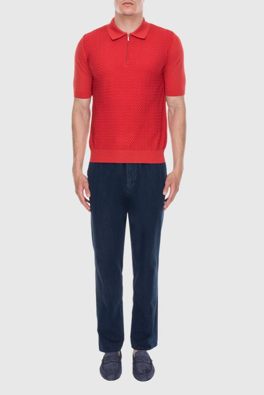 Zilli man cotton and silk polo red for men buy with prices and photos 172266