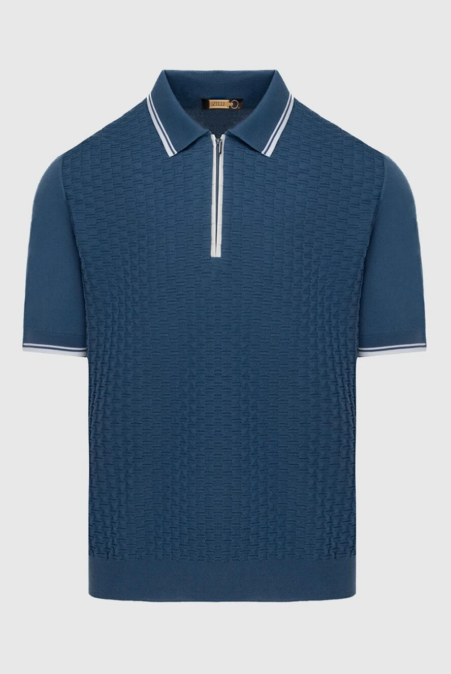 Zilli man cotton and silk polo blue for men buy with prices and photos 172271