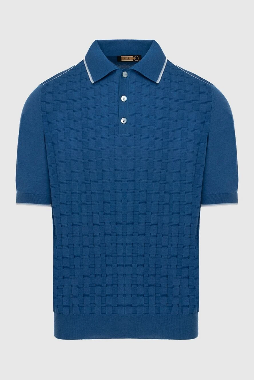 Zilli man cotton and silk polo blue for men buy with prices and photos 172274