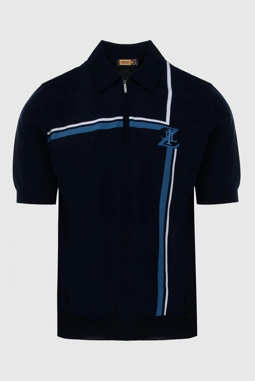 Zilli man cotton and silk polo blue for men buy with prices and photos 172276