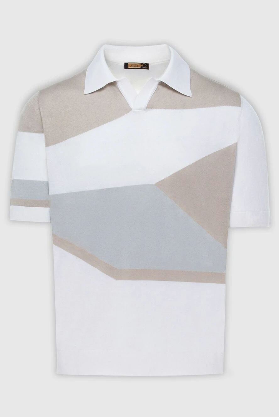 Zilli man white cotton and silk polo for men buy with prices and photos 172277 - photo 1