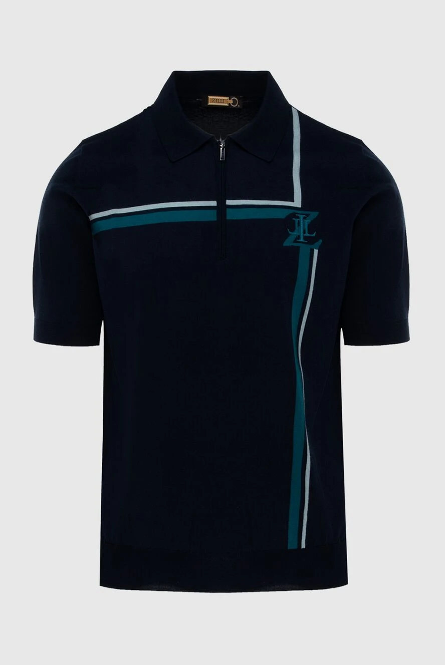 Zilli man cotton and silk polo blue for men buy with prices and photos 172279