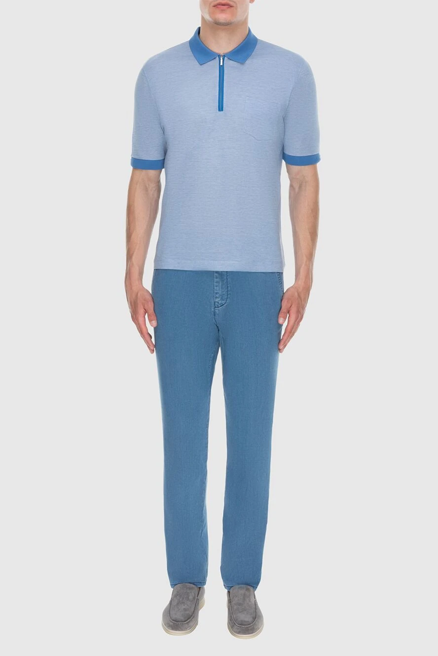 Zilli man blue cotton polo for men buy with prices and photos 172283 - photo 2