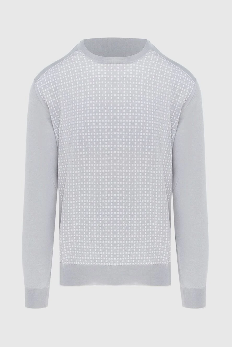 Stefano Ricci джемпер из кашемира и шелка серый мужской 172314 - фото 1