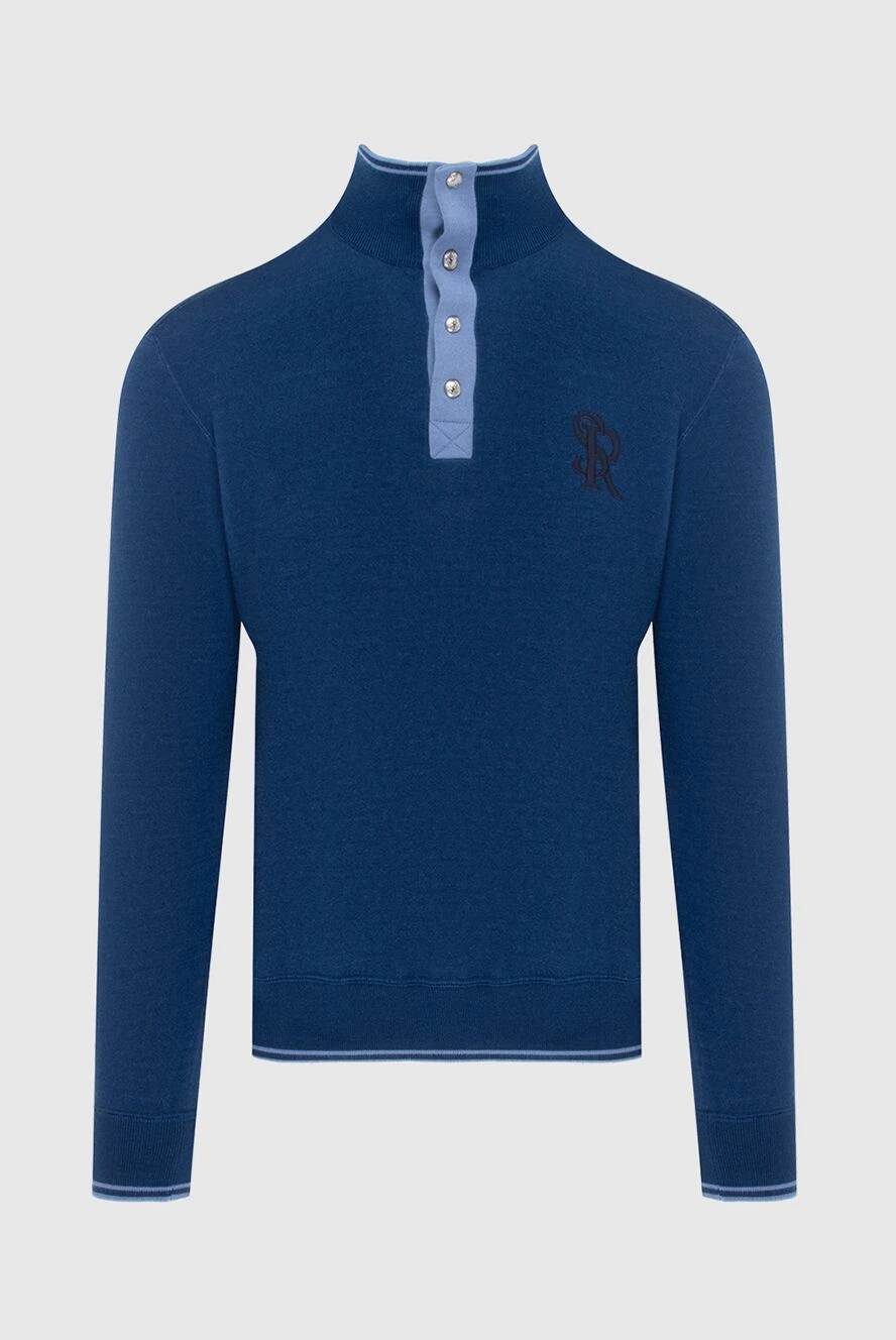 Stefano Ricci тройер из кашемира и шелка синий мужской 172325 - фото 1