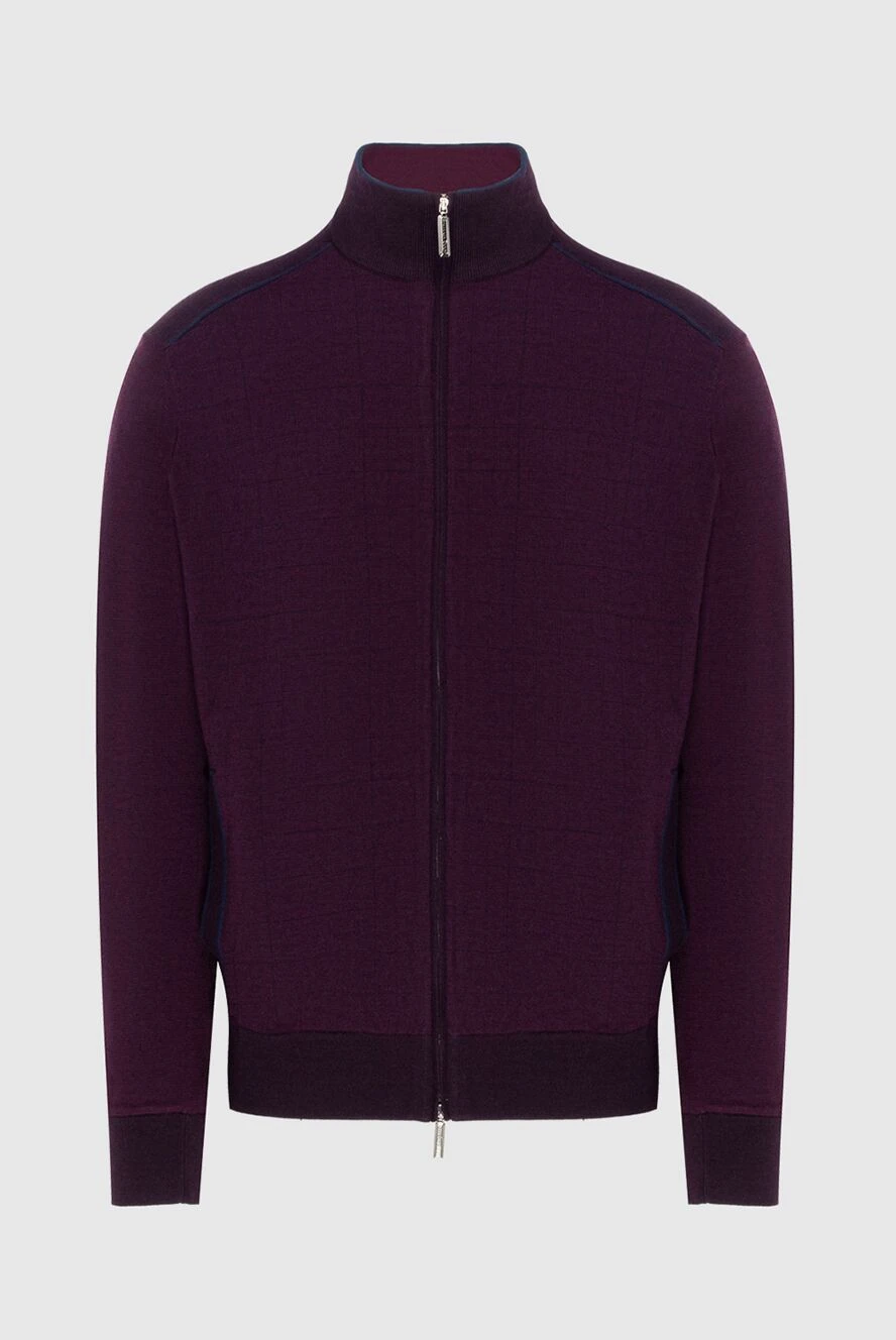 Stefano Ricci cardigan for men made of cashmere and silk burgundy 172354 - photo 1