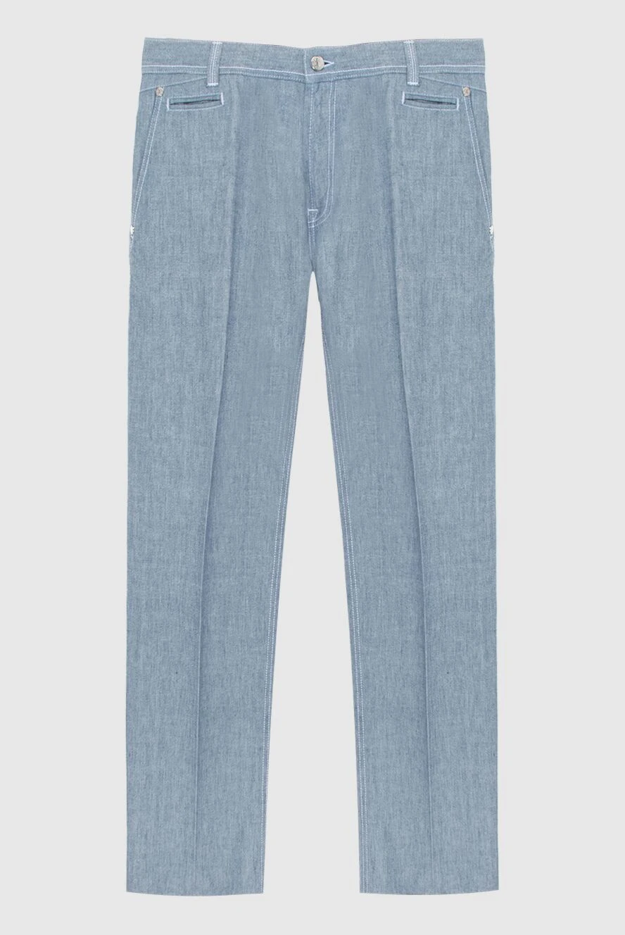 Stefano Ricci джинси з бавовни блакитні чоловічі 172381 - фото 1