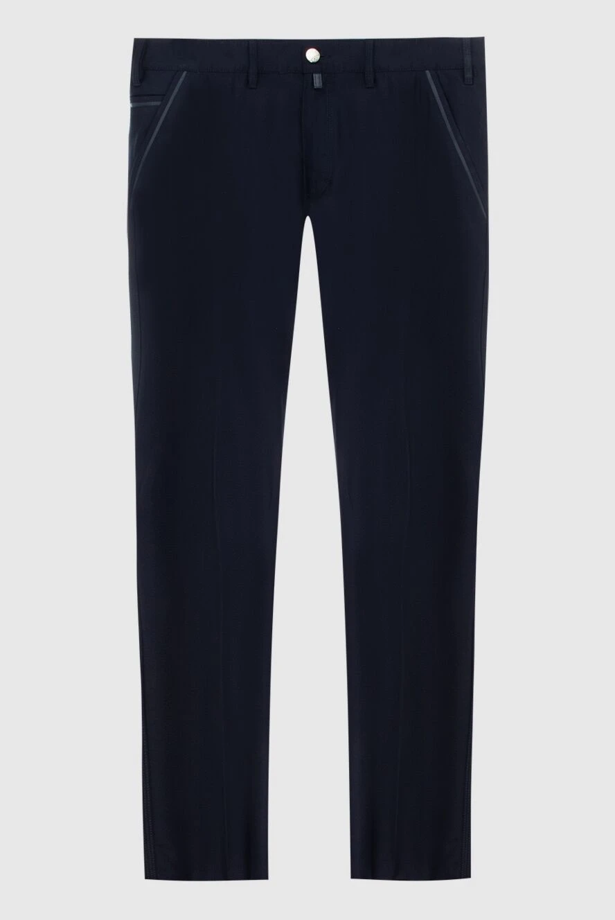 Stefano Ricci blue men's wool trousers with pocket piping 172387 - photo 1